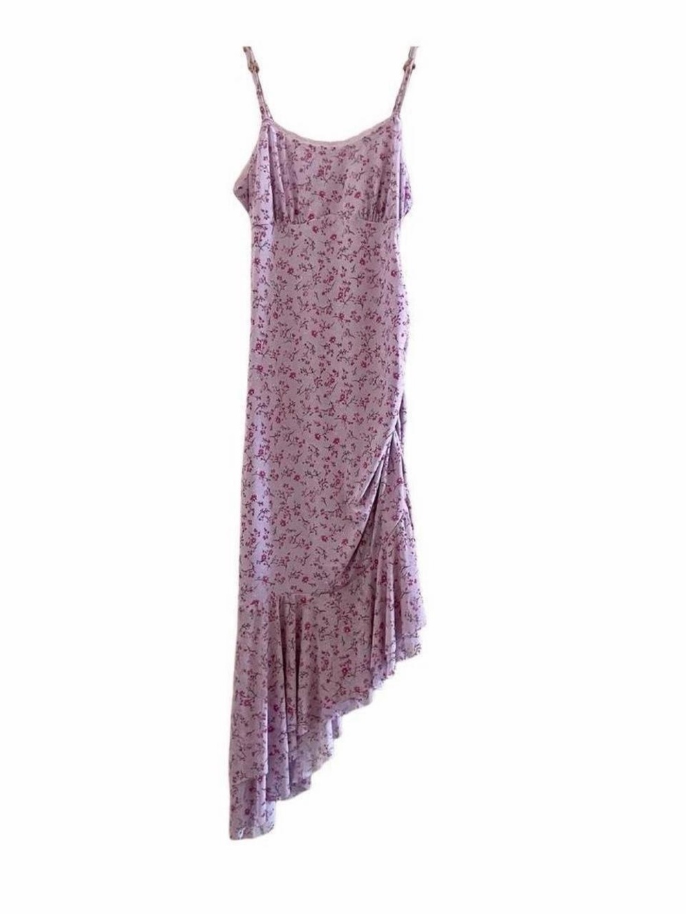 Y2K Lavender Floral Mesh Slip Dress M